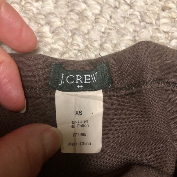 J. Crew Brown Linen Ruffle Skirt - Picture 5 of 5